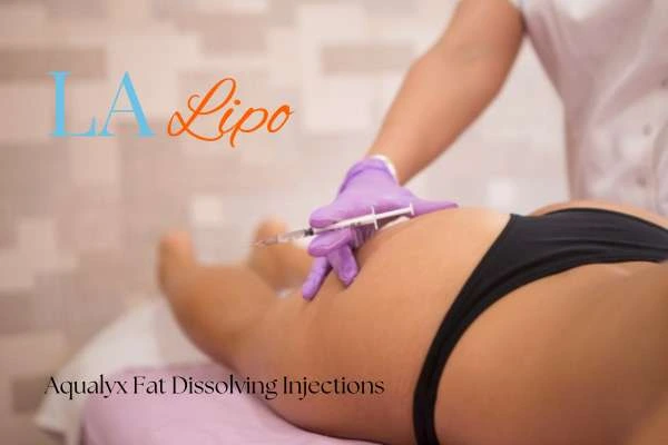 Woman having fat dissolving injections Aylesbury on thighs