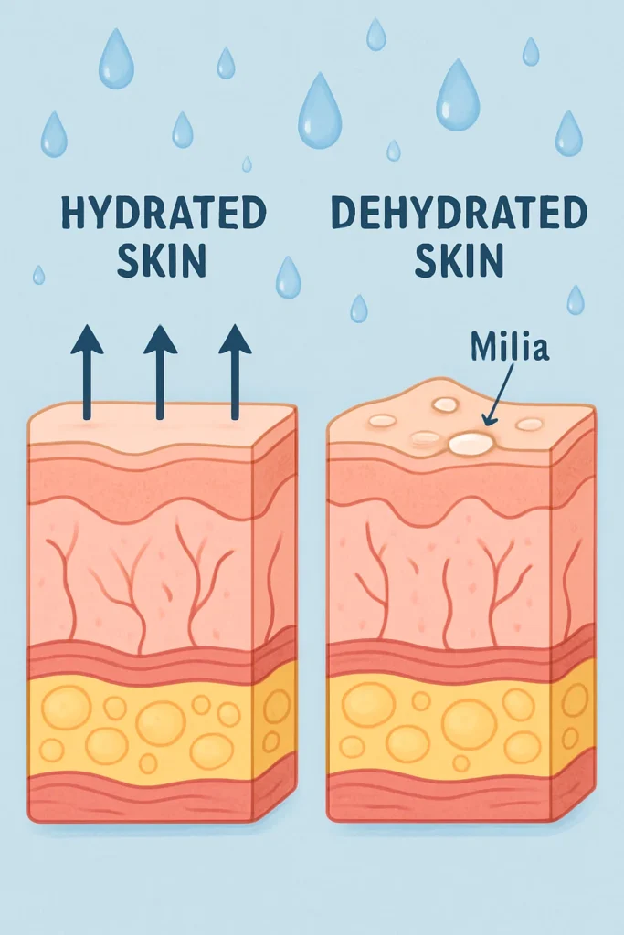 The importance of hydration and milia production Aylesbury
